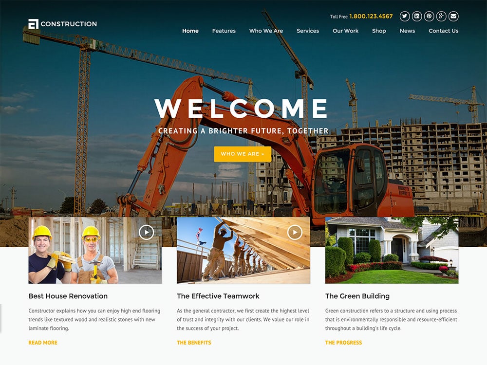 Thiết kế website công ty xây dựng